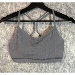 Lululemon Flow Y Bra Gray Padded Sports Bra - Size 10